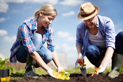 Professional garden clearance team at work in Croydon